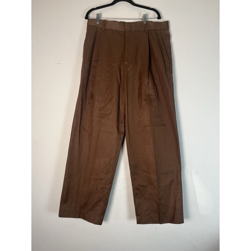 COS Linen Cotton Blend Pants Wide Leg Brown 36R NWT Mens $135